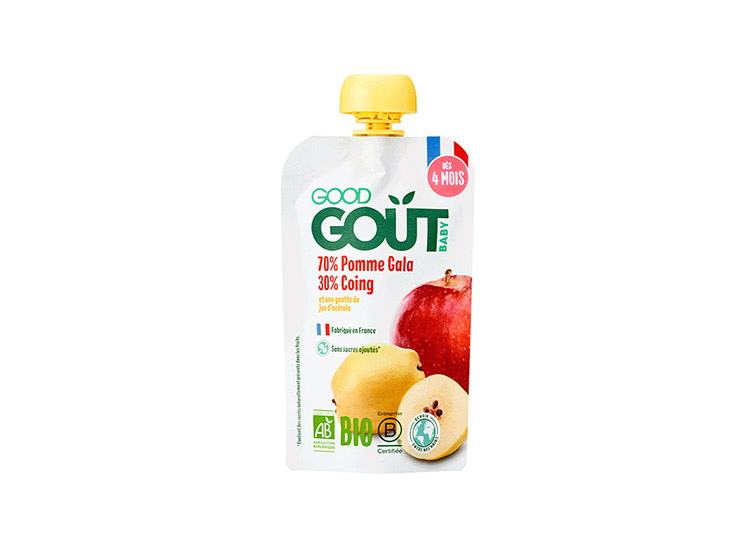Good Goût Gourde de Fruits BIO Pomme Coing - 120g