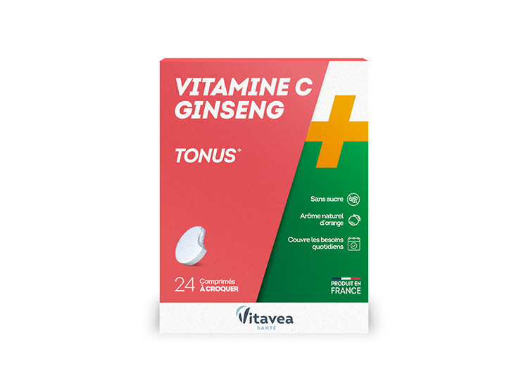 Vitamine C + ginseng - 24 comprimés à croquer