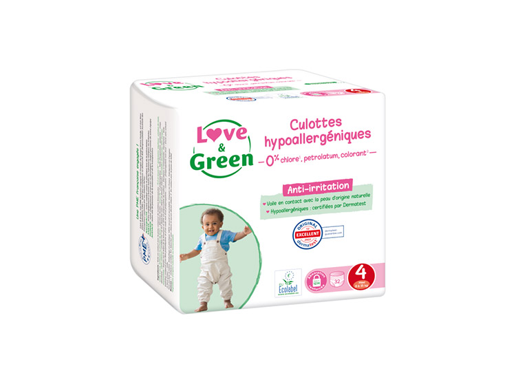 Culottes d'Apprentissage Hypoallergéniques Taille 4 (8 à 15kg) - 32 culottes
