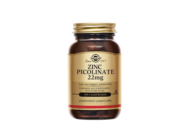 Solgar Zinc Picolinate 22mg - 100 Tablets
