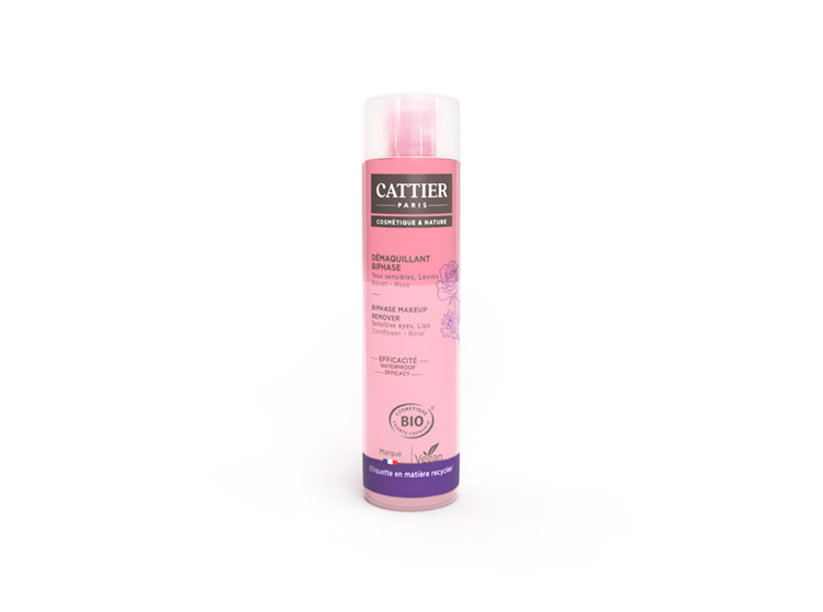 Cattier démaquillant biphase yeux et lèvres bio - 150ml