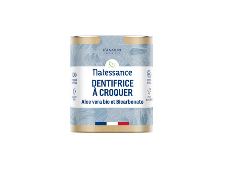 Dentifrice à croquer Aloe Vera & Bicarbonate BIO - 80 comprimés