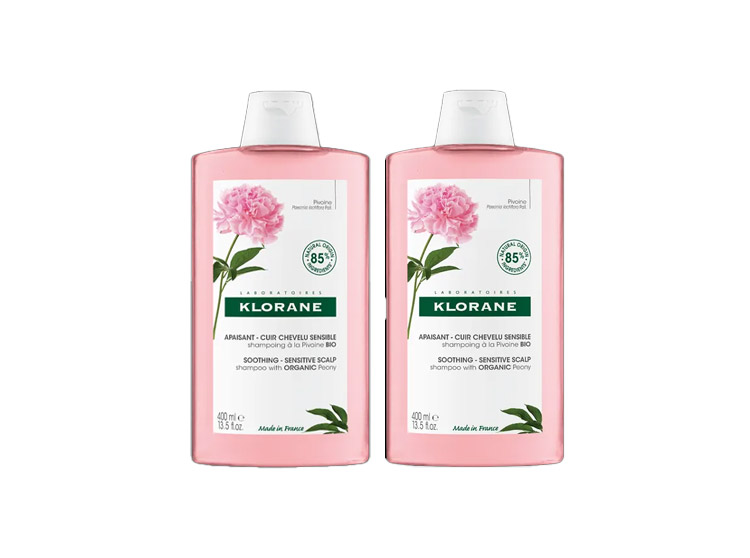 Klorane Shampoing à la Pivoine BIO - 2x400ml