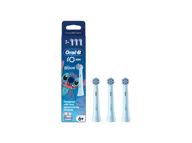 Oral-B iO Kids Brossettes de Rechange Brosse à Dents Electrique Stitch - 3 brossettes