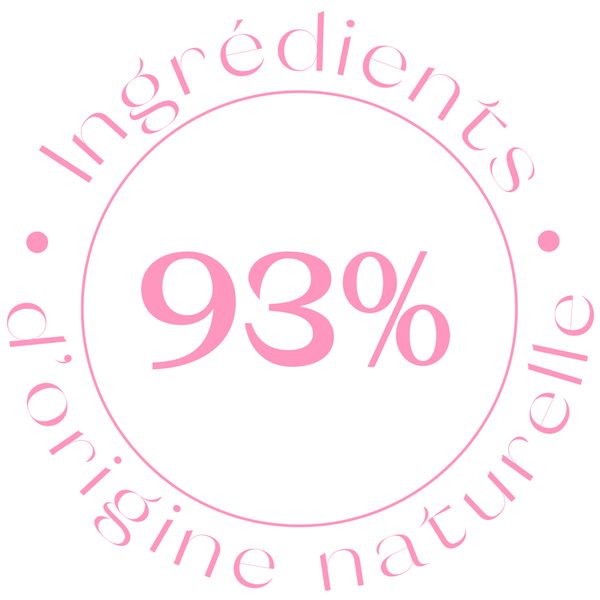 93% d'ingrédients d'origine naturelle