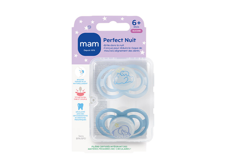 Perfect Nuit Sucettes Symétriques Animaux 6 mois et plus - 2 sucettes