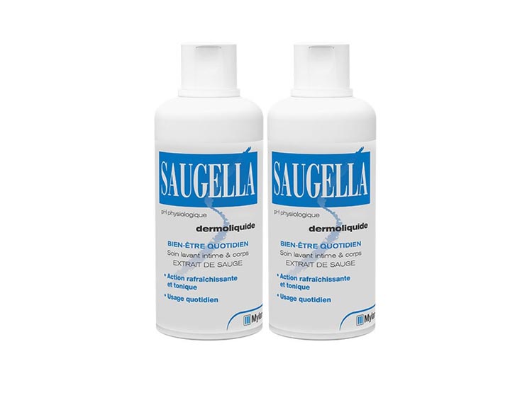 Saugella Dermoliquide Soin Lavant intime - 2 x 500 ml