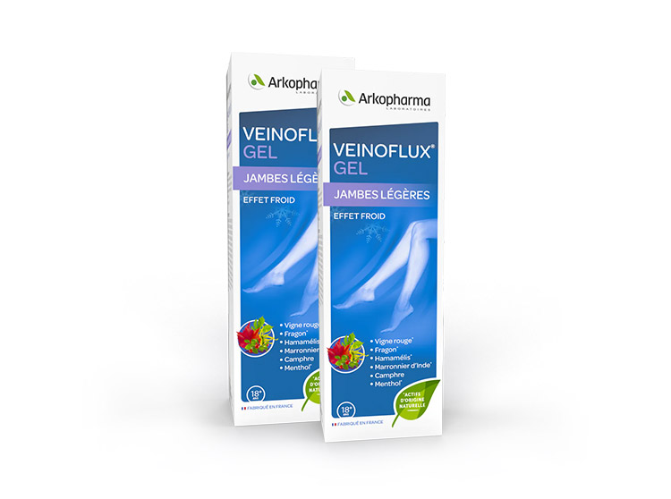 Arkopharma Veinoflux Gel effet froid jambes légères - 2 x 150ml