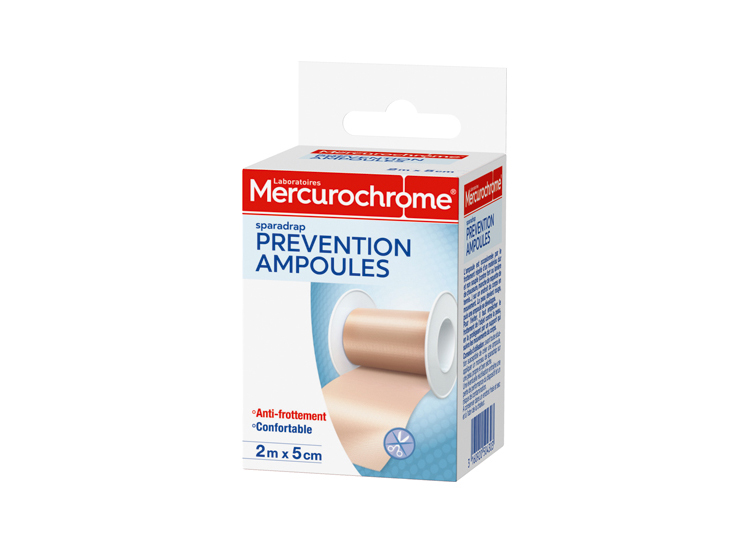 Mercurochrome sparadrap prévention ampoules