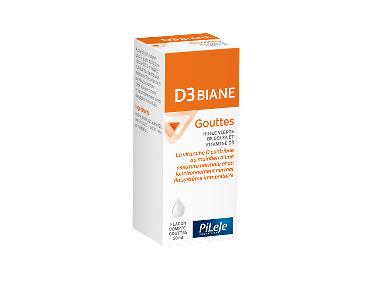 Pileje Biane D3 Gouttes Vitamine D - 20 ml