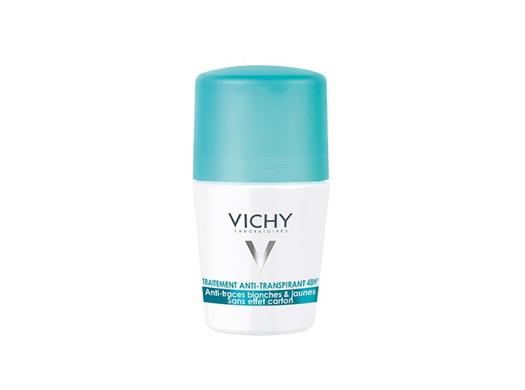 Vichy Déodorant Anti-transpirant 48h anti-traces jaunes et blanches - 50ml