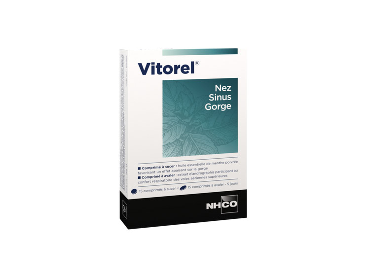 NHCO Vitorel Nez sinus gorge - 30 comprimés