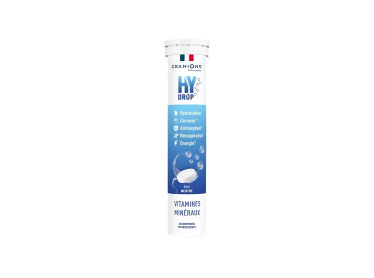 HYDROP Pastilles Hydratation Goût Neutre - 20 comprimés effervescents