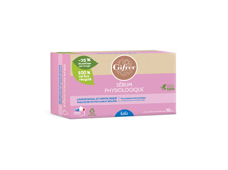 Gifrer Sérum physiologique lavage nasal et ophtalmique - 24x10ml
