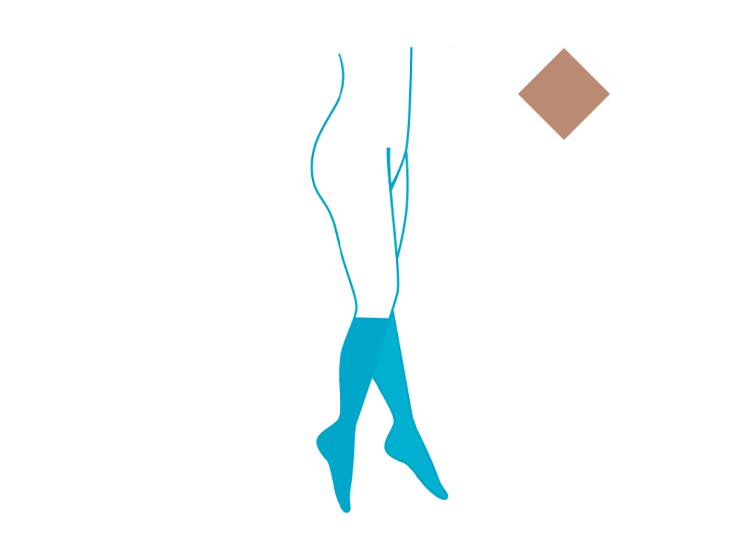 Varisma Douceur Mi-bas de compression Classe 2 Ambré - Taille 2 normal