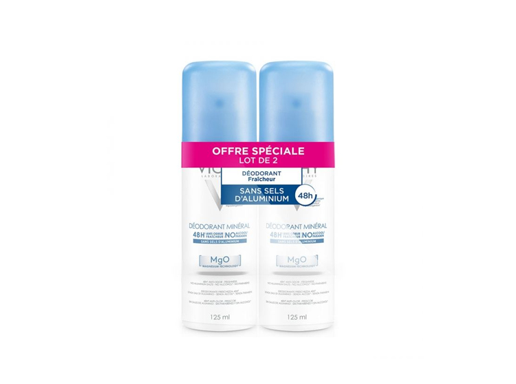 Vichy déodorant minéral 48h - 2x125ml