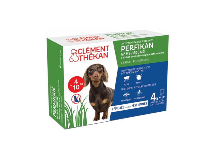 Clément Thékan Perfikan Chien 4-10kg - 4 pipettes
