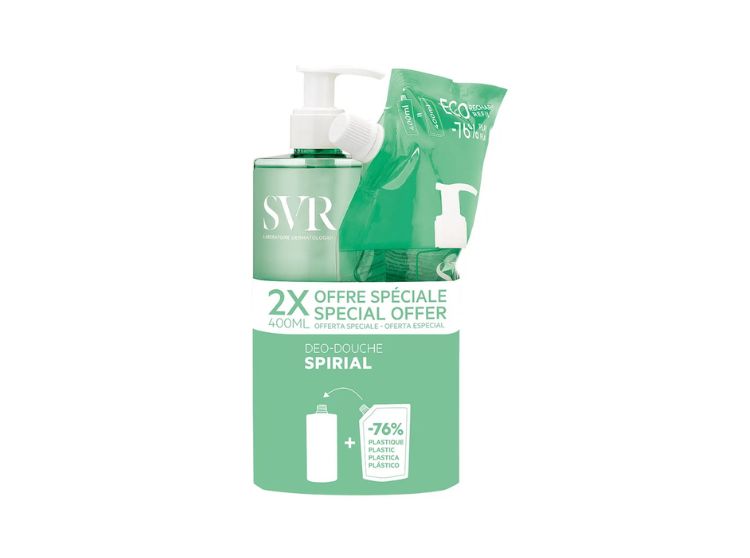 Spirial Gel Lavant Déodorant + Eco Recharge - 400+400ml