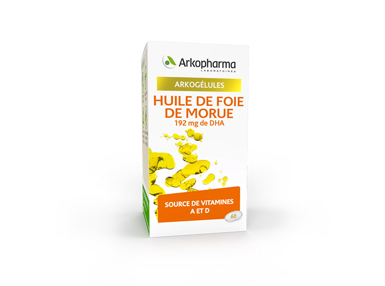 Arkopharma Arkogélules Huile de foie de morue - 60 capsules