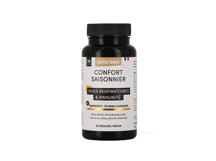 Nat & Form Confort Saisonnier complément alimentaire quercétine et zinc - 60 gélules