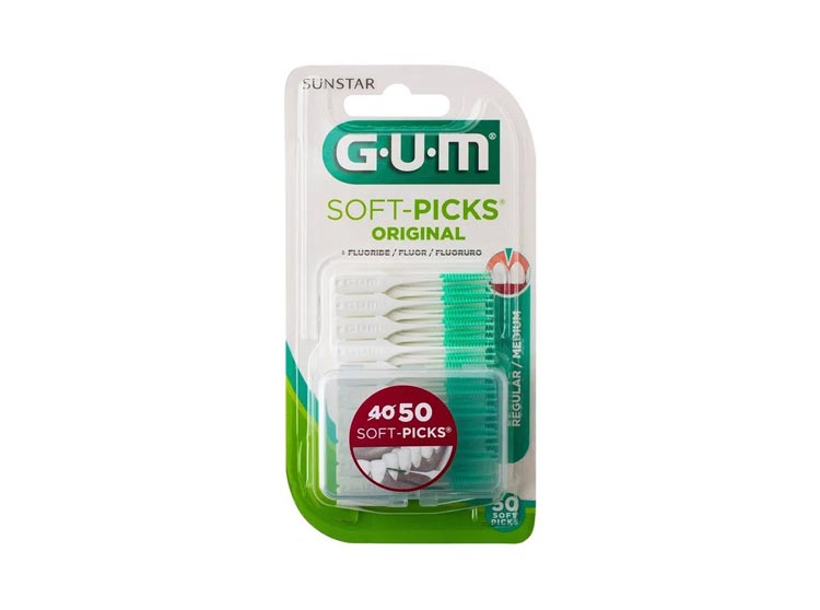 GUM Soft-Picks Original 632 Bâtonnets interdentaires Taille Medium - 50 Bâtonnets