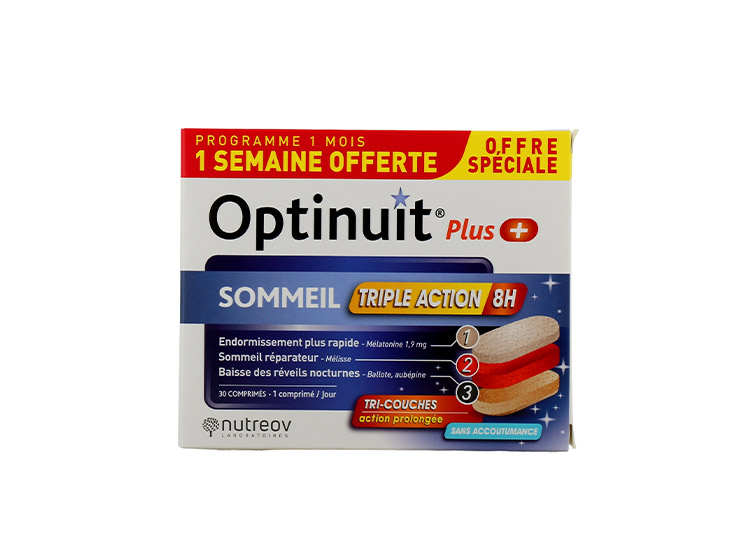 Optinuit Plus Sommeil Triple Action - 30 comprimés