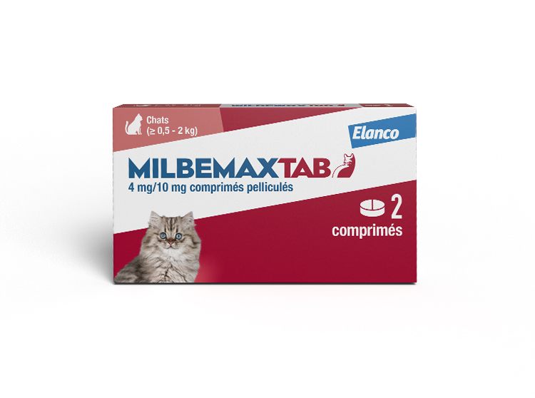 MilbemaxTab Petits chats et chatons de 0,5 à 2kg - 2 Comprimés