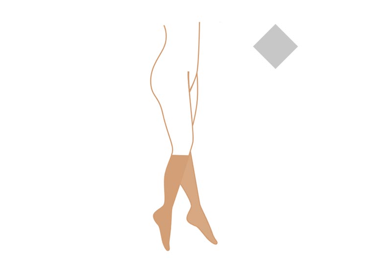 Varisma Zen Chaussettes de compression pieds fermés Classe 2 Grisé - Taille 1 normal