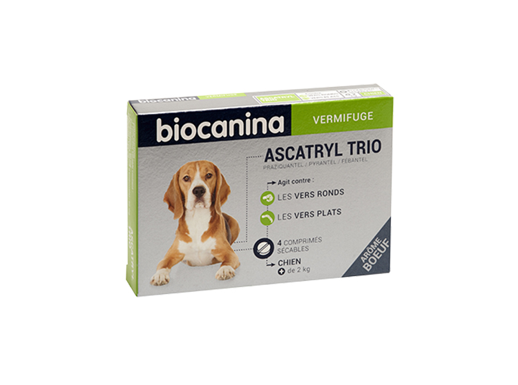 Biocanina Ascatryl trio Chien - 4 comprimés