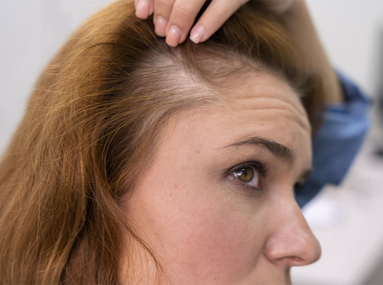 Femmes souffrant d'alopécie