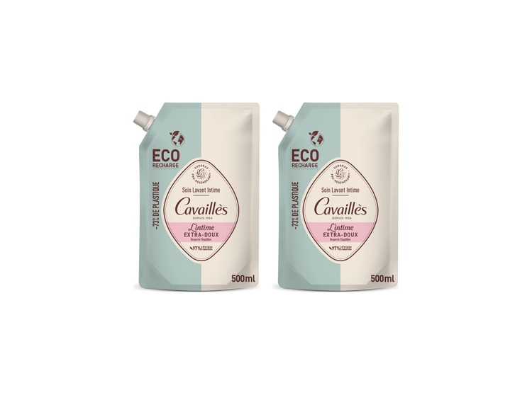 Rogé Cavaillès Soin lavant intime Extra-Doux - Lot de 2 recharges 2x500ml