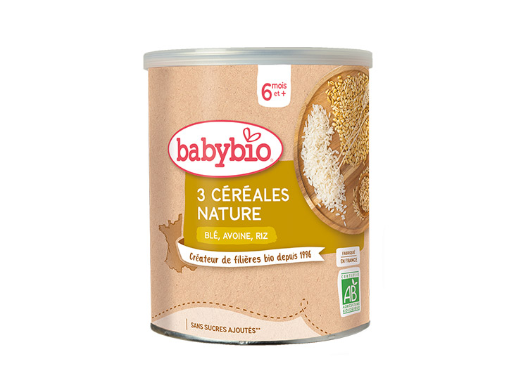 Babybio 3 céréales Nature BIO - 220g