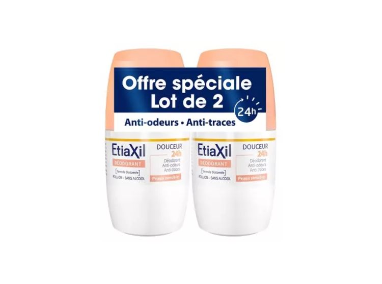Etiaxil Déodorant Douceur 24h Roll-on - 2x50ml