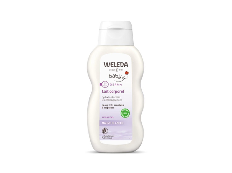 Weleda Baby Derma Lait corporel à la Mauve blanche - 200 ml