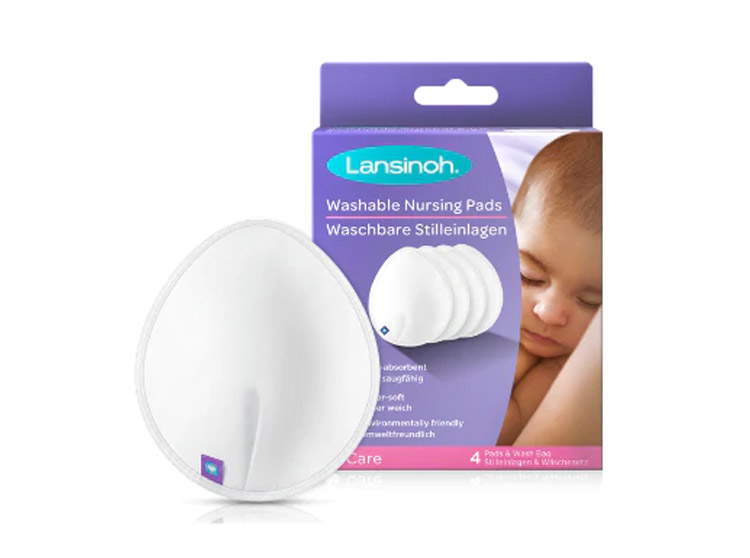 Lansinoh Coussinets d'allaitement lavables - 4 coussinets