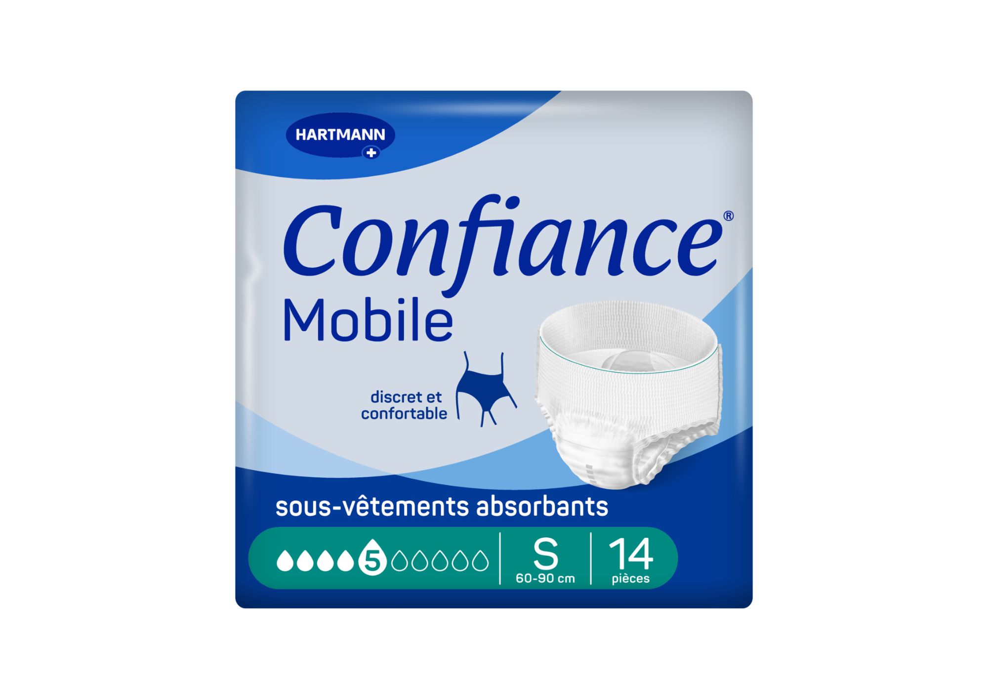 Confiance Mobile Culottes Absorbantes 5 Gouttes Taille S - 14 pièces