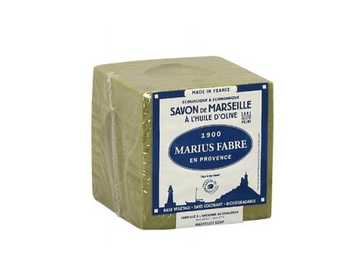 Pain de savon de Marseille vert à l'huile d'olive - 400g