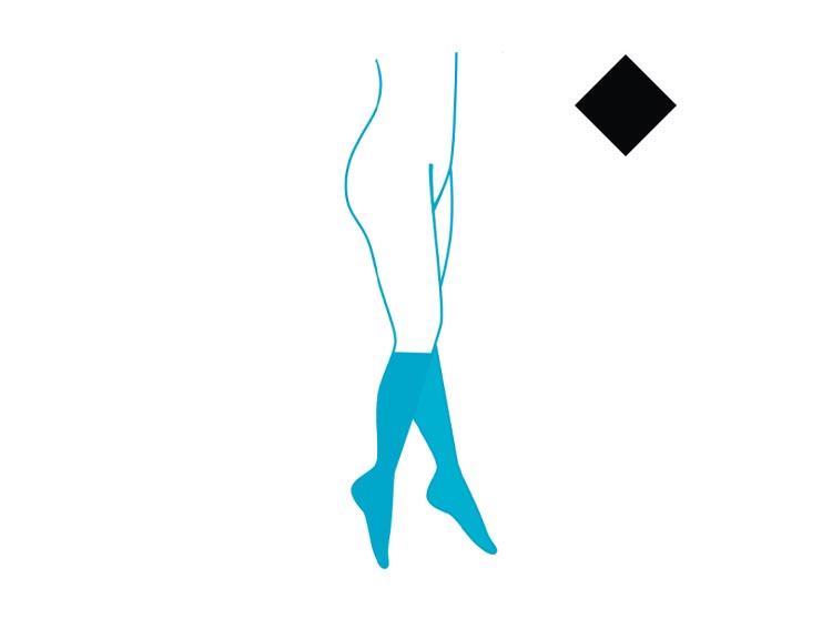 Varisma Douceur Mi-bas de compression Classe 2 Noir - Taille 2 court