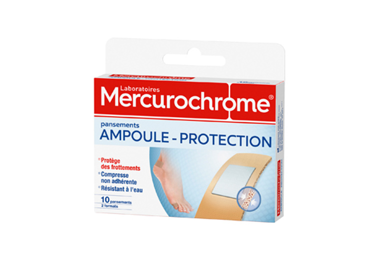 Mercurochrome Pansements ampoule-protection - 10 pansements
