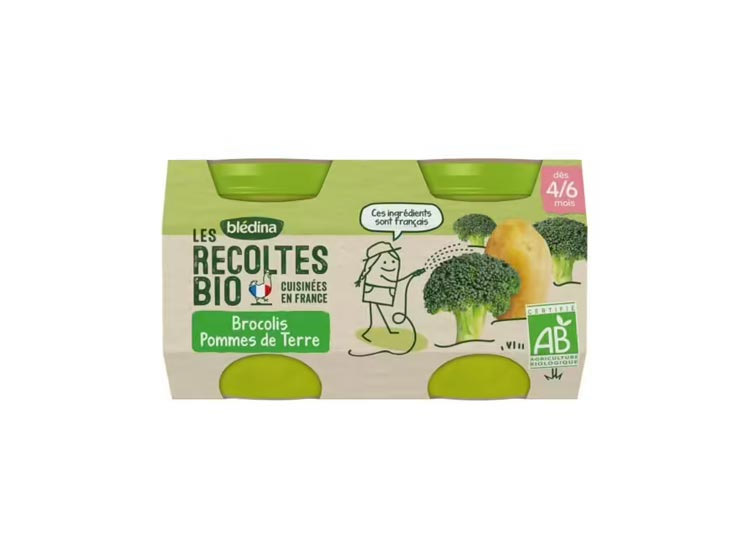 Blédina Les Récoltes BIO Petit Pot Brocolis Pommes de Terres - 2x130g