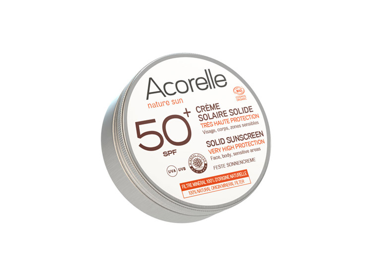 Acorelle Crème solaire solide SPF50+ BIO - 30g
