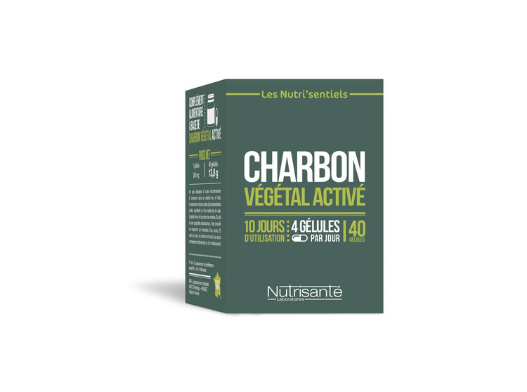 Nutrisanté Les Nutri'sensiels Charbon végétal activé - 40 gélules