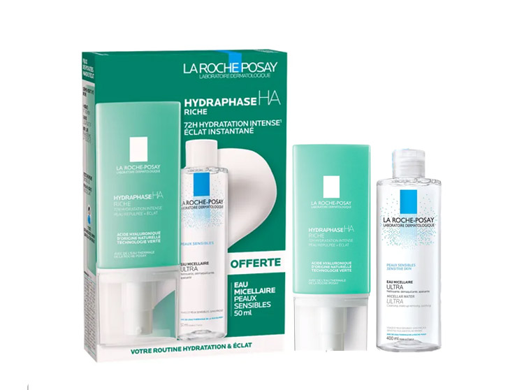 Hydraphase HA Riche + Eau Micellaire OFFERTE - 50ml+50ml