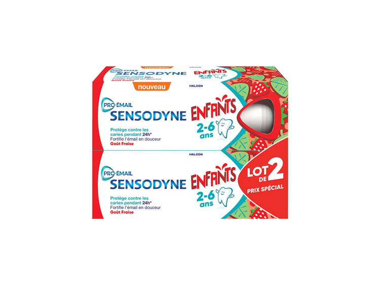 Pro-Email Dentifrice Enfants Arome Fraise - 2x50ml