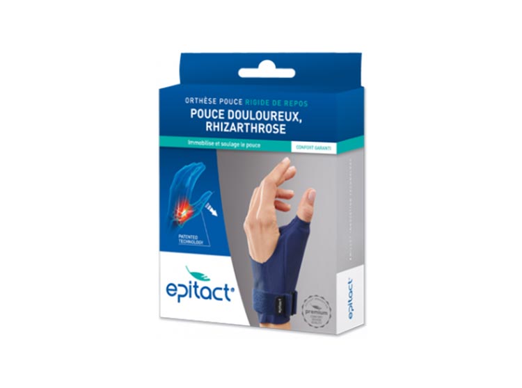 Epitact Orthèse Pouce rigide de repos - Droite Taille S