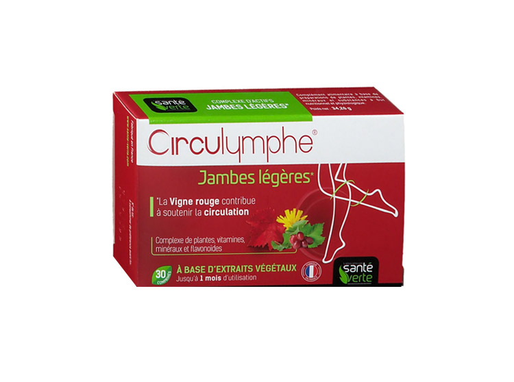 Santé Verte Circulymphe Jambes légères - 30 comprimés