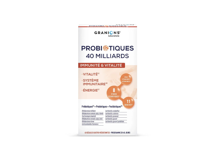 Probiotiques Immunité et Vitalité - 40 gélules