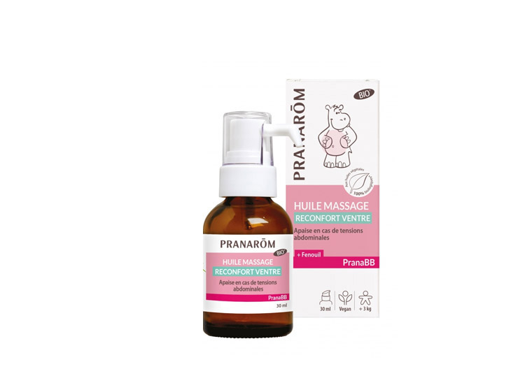 Pranarôm PranaBB Huile de massage Réconfort ventre BIO - 30ml