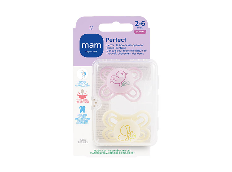 Perfect Sucette Silicone 2-6 mois - lot de 2