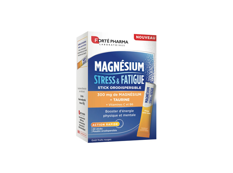 Magnésium Stress et Fatigue - 20 sticks orodispersibles